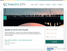Tablet Screenshot of liveablecity.org